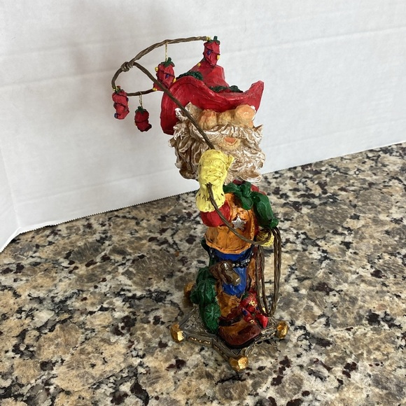Western Santa Claus Cowboy Bobblehead Peppers/Rope/Boots Sheriff StarWestern - Picture 4 of 10